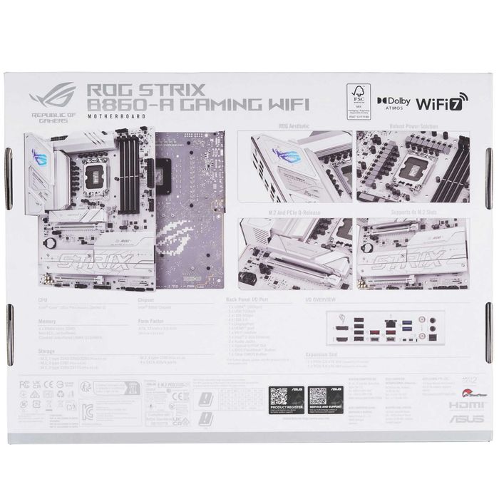 - Материнская плата MB Asus ROG Strix B860-A Gaming WiFi DDR5