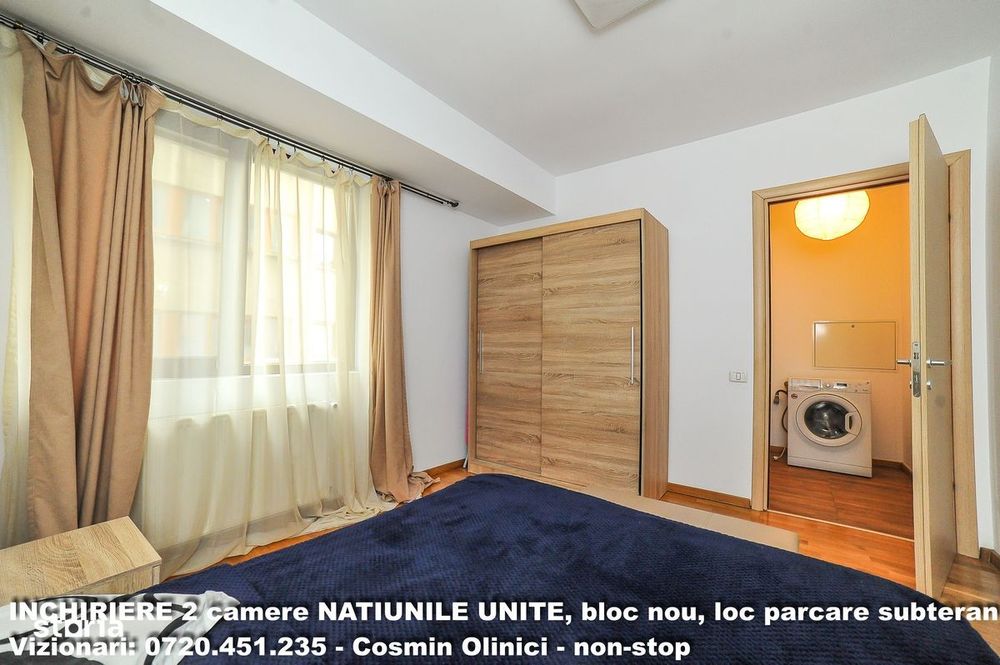 Inchiriere 2 camere NATIUNILE UNITE, boc nou, parcare subterana