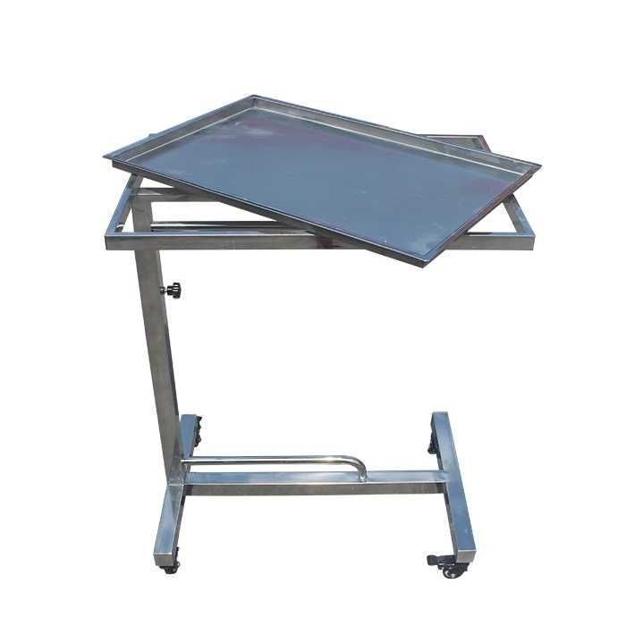 Masă Mayo instrumentar inox – tavă detașabilă, înălțime reglabilă