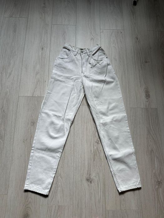 Blugi albi cu talie inalta The Falmer Les Classiques