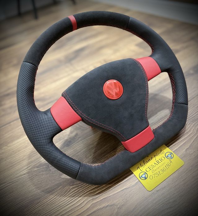 Volan piele Nappa Tesit VW Golf 5, Passat B6,Touran, Jetta,Tiguan