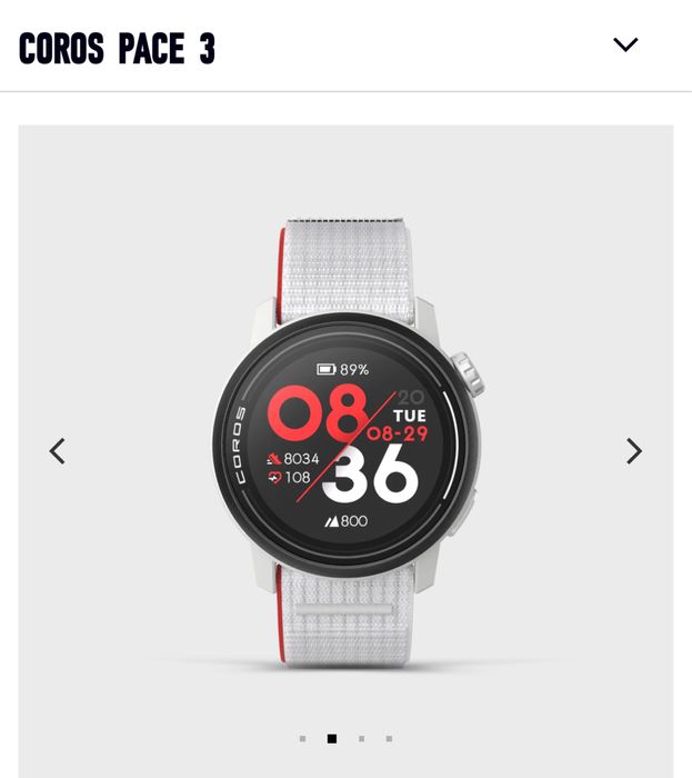 Coros pace 3 black white