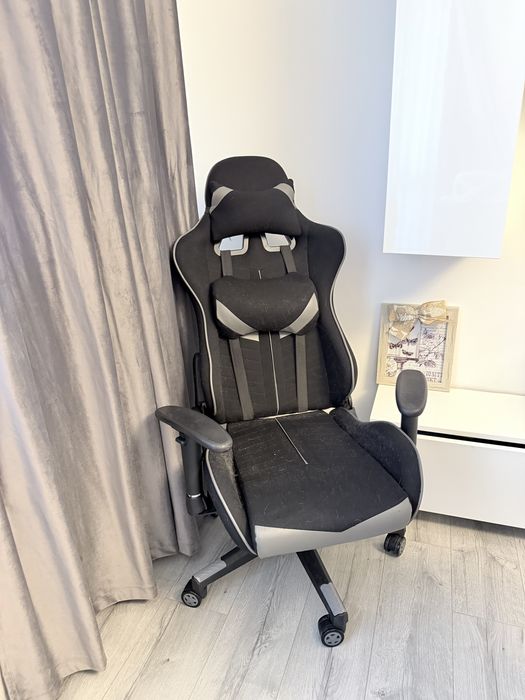 Scaun Gaming Reclinabil – Negru/Gri