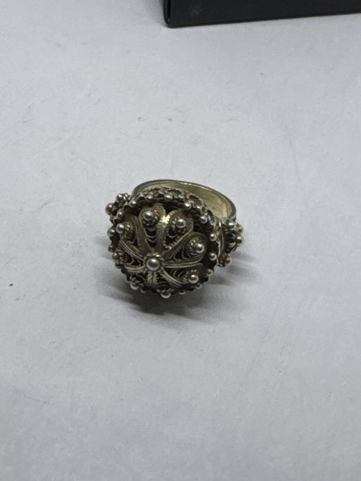 сребърен дамски пръстен 10.95гр 14к 585