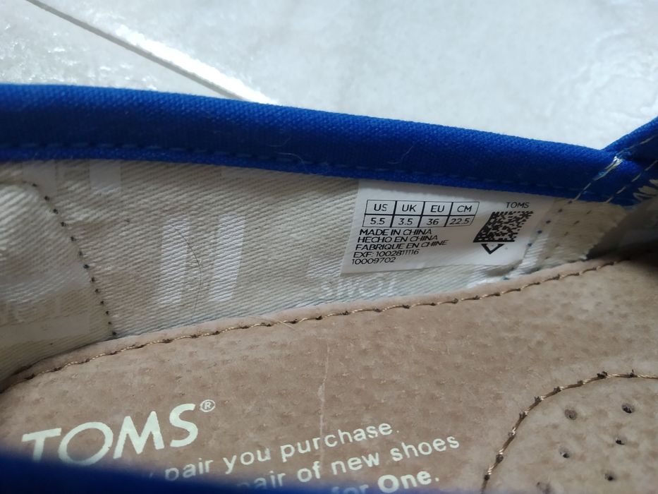 Томс еспадрили, номер 36