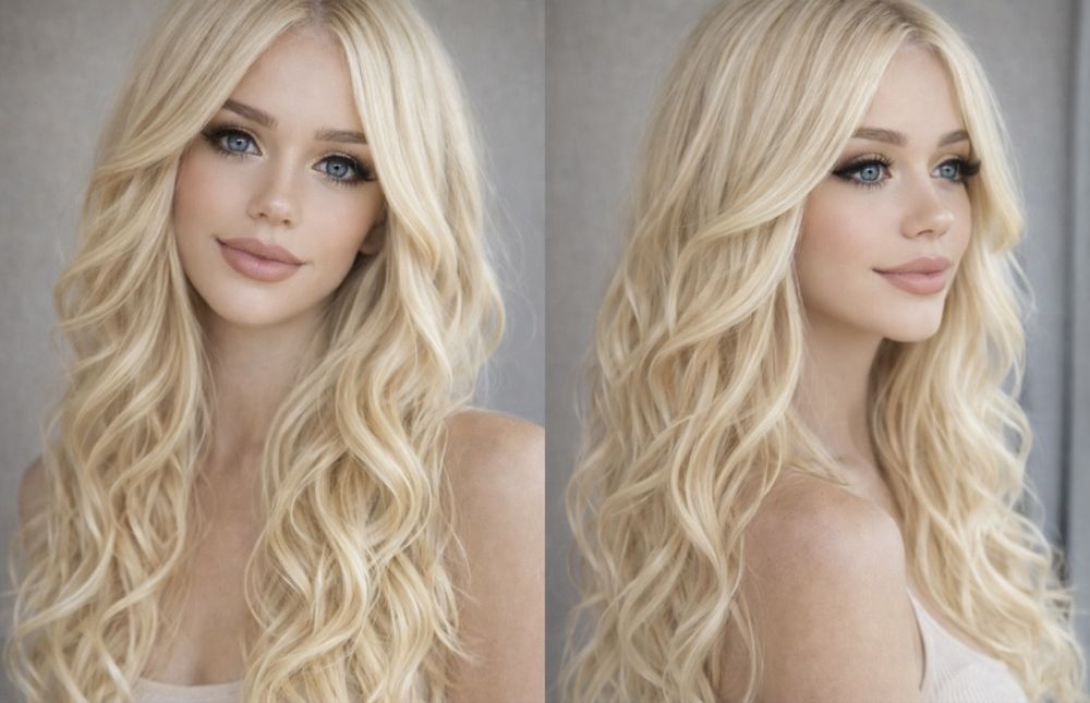 Extensii lungi blond deschis