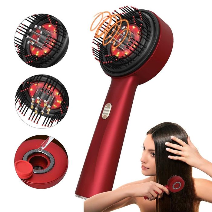 Perie par, Masaj scalp electrica VALA® Women, 3 moduri , Terapie LED