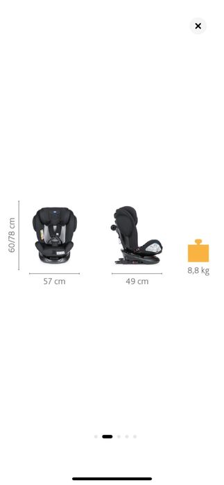 Scaun auto rotativ cu Isofix Chicco - impecabil- folosit foarte putin