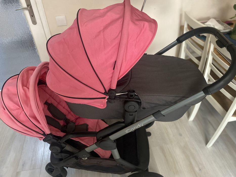 Детска количка за ДВЕ деца Icandy Orange