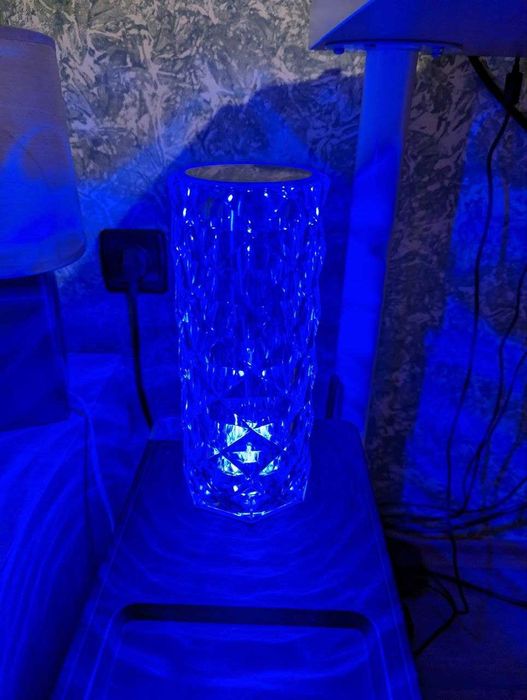 Кристална LED лампа Rose Diamond | Дистанционно и батерия