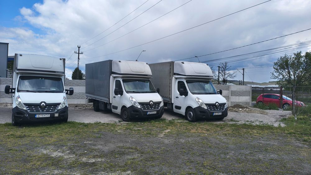 Renault Master 3.5T Prelată – Cabină dormit – Flotă proprie – Gata de muncă