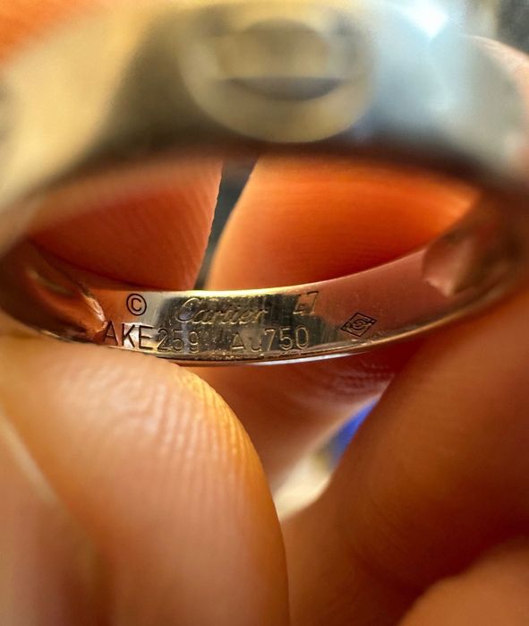 Кольцо Cartier Love белое золото 18k