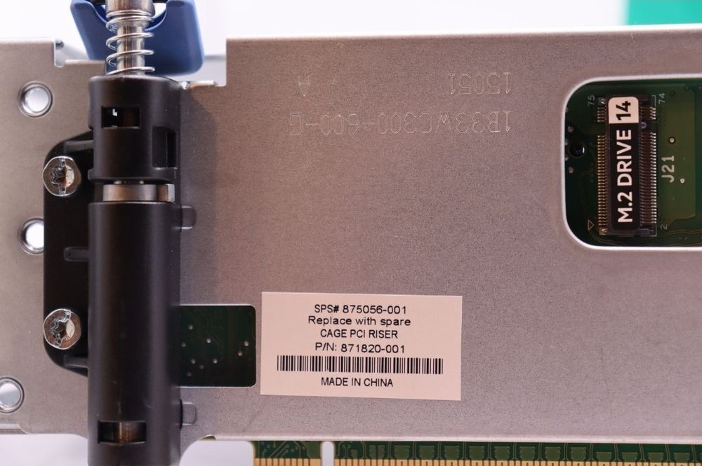 Primary Dual M.2 Sata/ PCIe Riser + Cage Server HPE DL380/385/560 Gen 10 HPE 8 7 7 9 4 6 - 0 0 1