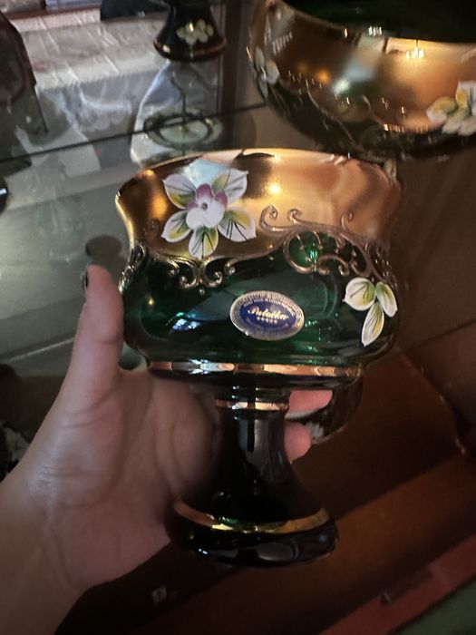 Графины со стаканами, богемское стекло Чехия, оригинал