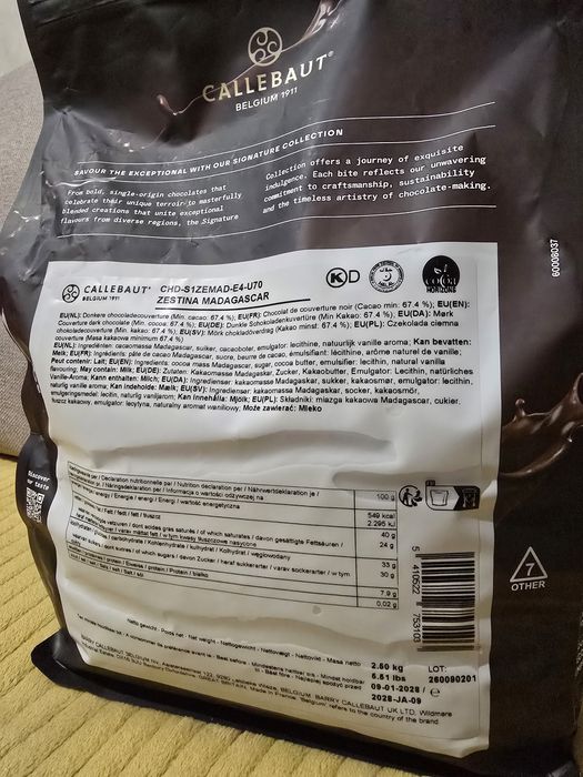 Pachet ciocolată profesională Callebaut + cacao – 5 produse (preț bun)
