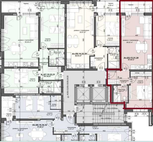 Двустаен апартамент в комплекс раположен, в ж.к. Тракия, гр. Пловдив