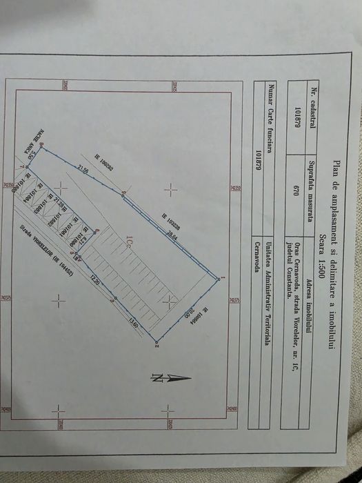 Intravilan Cernavodă, 670 mp, 120  euro/mp