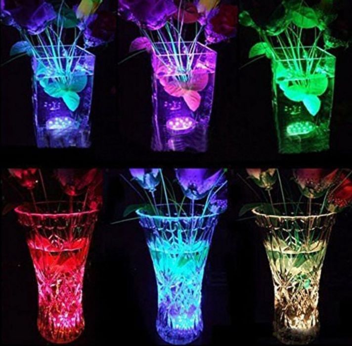 Set 4 led subacvatice ambientale RGB cu telecomanda IP 68