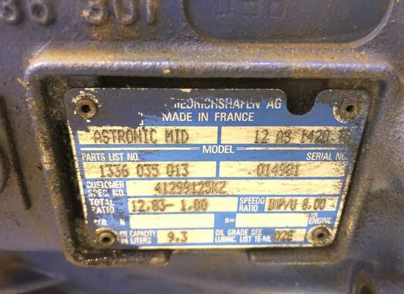 Cutie de viteze camion IVECO Stralis Automat ZF 12AS1420TD (41299125)