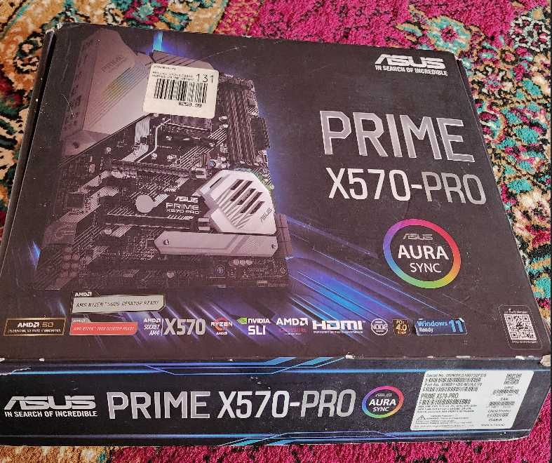 COMBO ASUS PRIME X570-PRO + Ryzen 5 5600X + DDR4 Corsair 3600/8gb*2=16