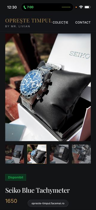 Seiko Blue Tachymeter