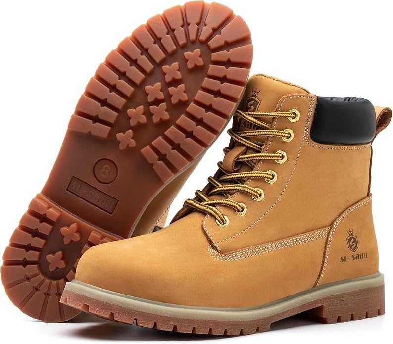 Bocanci SL-Saint Marime 43 Lucru Protectie Bombeu Otel Piele Naturala Italiana Impermeabili Talpa Cauciuc Anti-alunecare Constructii Hiking