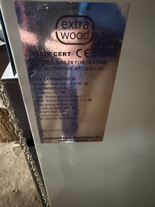 Vand centrala pe lemne 30 kw