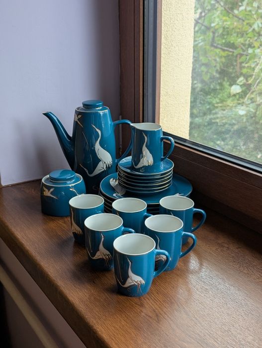 Serviciu de cafea, porțelan China, retro