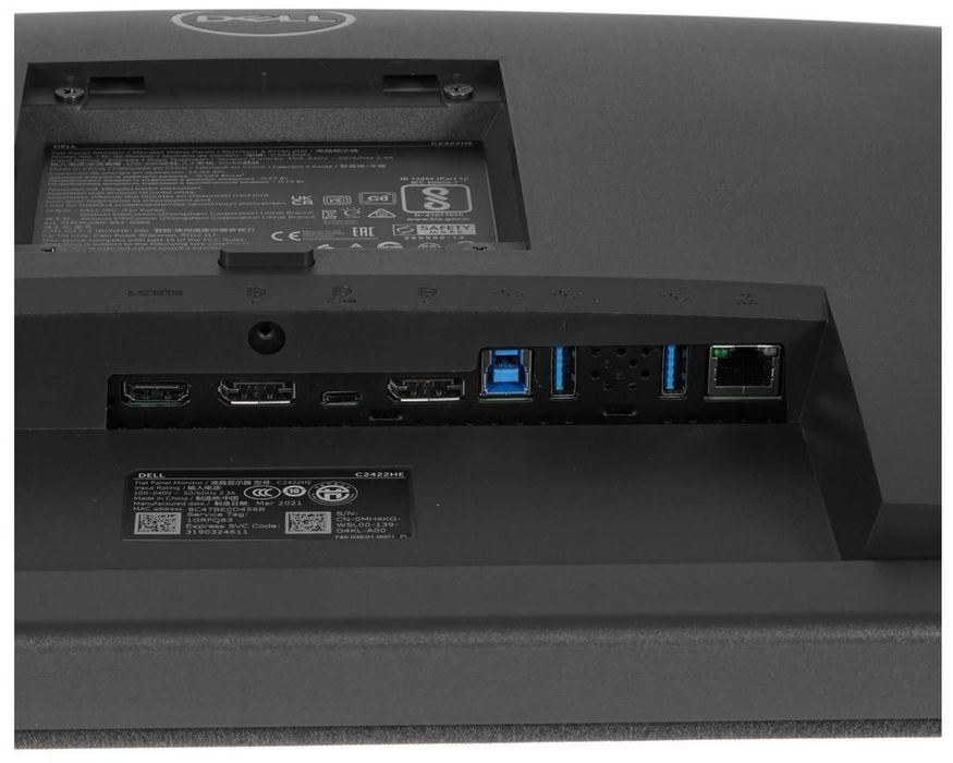 Монитор Dell C2422HE 23.8" IPS, Webcam 5MP, USB-C 90W, KVM-SWITCH