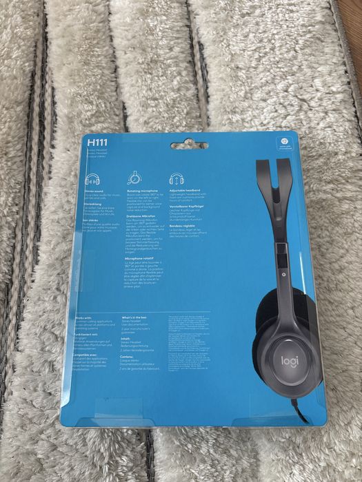 Слушалки Logitech - H111 - черни