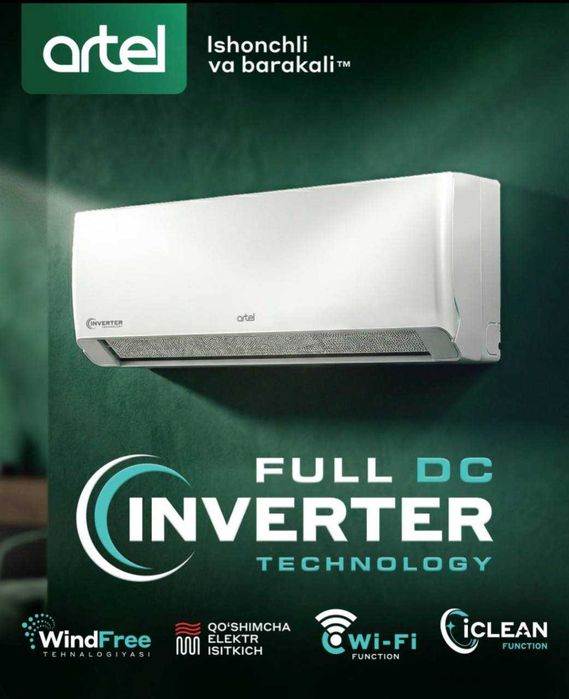 Кондиционер Artel 12 SHAHRISABS INVERTER+TEN низкая цена+Доставка !!