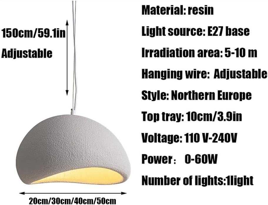 Каменен полилей в скандинавски стил облак смола Wabi-sabi 30, 40, 50см