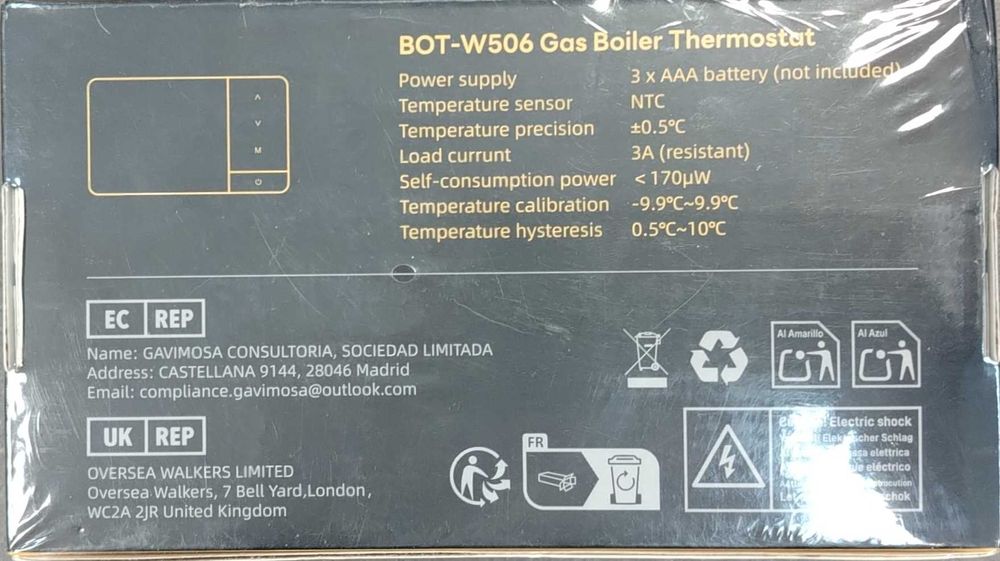 Termostat Wi-Fi pentru centrală Beok BOT-W506 [#11581#]