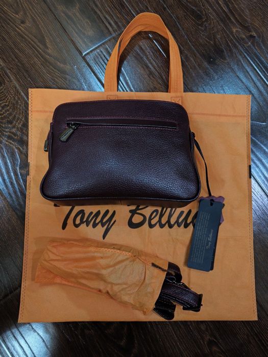 сумка-кроссбоди Tony Bellucci из натуральной зернистой кожи