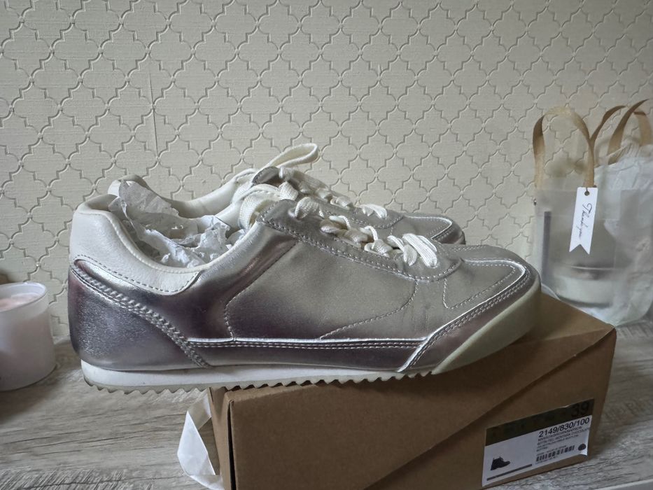 Кеды Zara серебряные