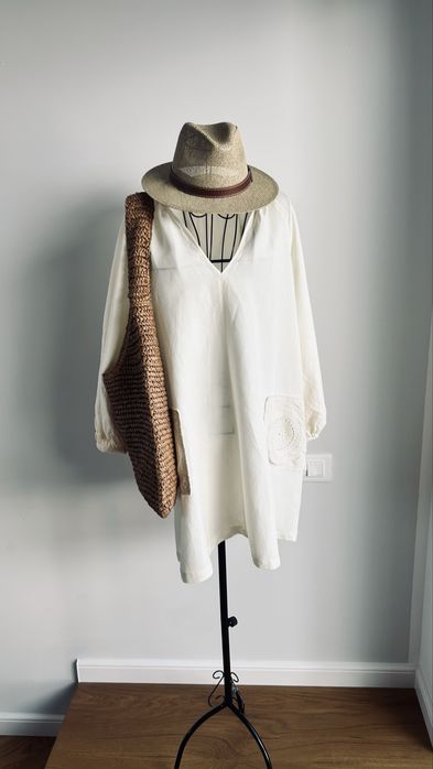 Rochie/tunica Zara, impecabila, crem