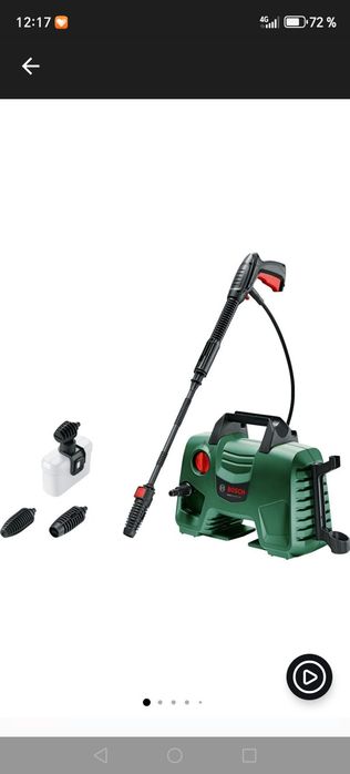 Aparat de spalat cu presiune Bosch Easy Aquatak 110, 1300 W, 330 l/h debit maxim, 110 bar, sistem spumare, furtun 3 m
