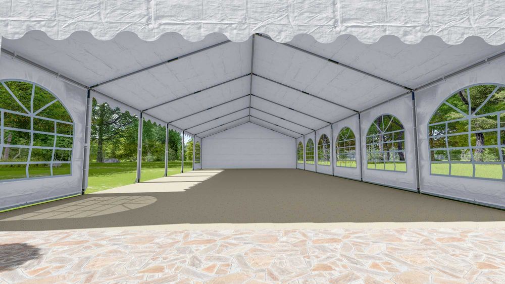 Cort Evenimente 4 x 8 m ECO, structura otel , prelata PVC