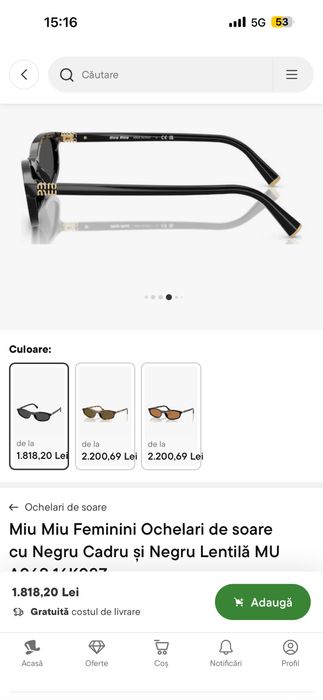 Ochelari miumiu