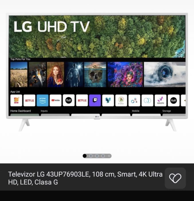 Vand Smarttv LG 108cm display defect