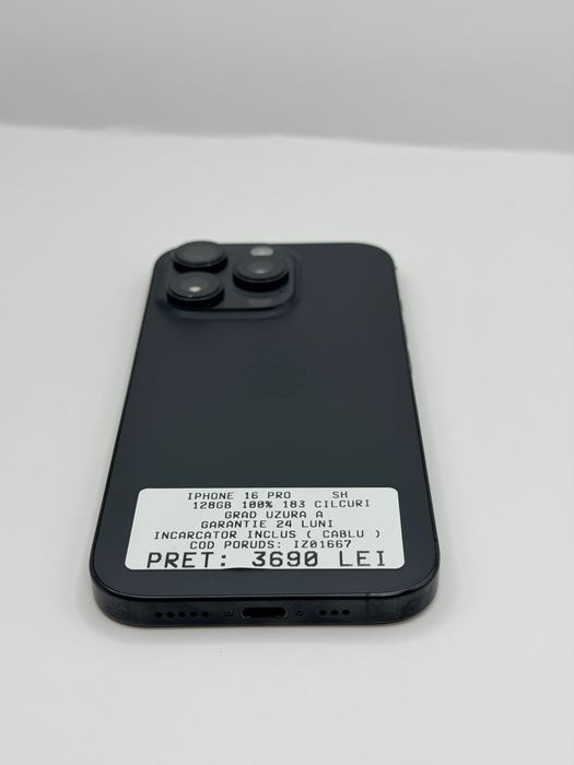 Iphone 16 Pro 128GB 100% Garantie Rate BuyBack - zonemag.ro