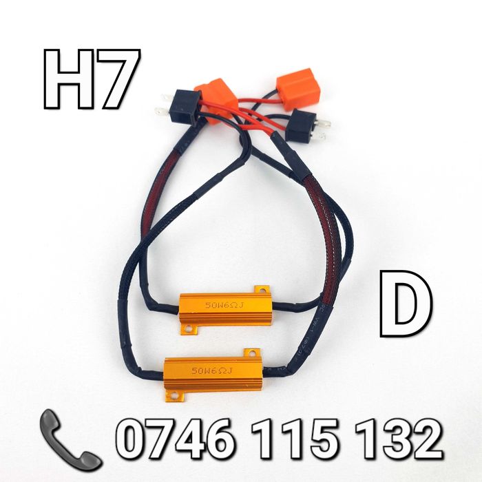 Set-Anulator Eroare Bec Ars-CANBUS-LED-T10 H1 H3 H7 H8 H9 H11-Aluminiu