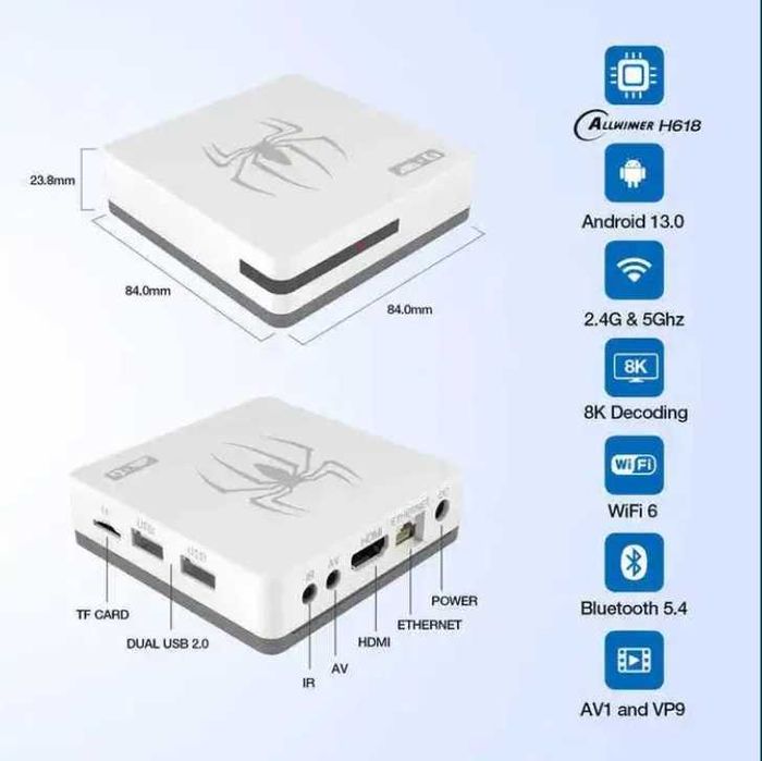 %Нов Gaming 4GB 128GBTV Box G7 Android 14 40,000 игри Игрова конзола