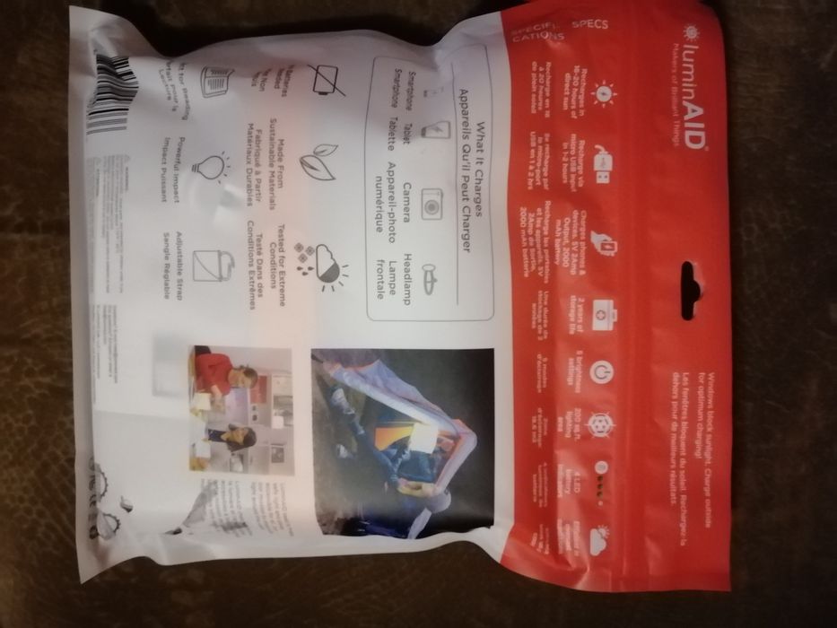 Led Соларен туристически фенер, usb зарядно Lumin Aid