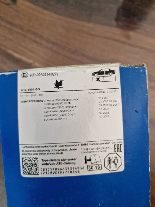 Placute frana Mercedes W203 / noi sigilate