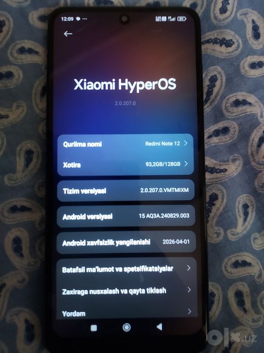 Redmi not 12 sotiladi. Arzon narxda.