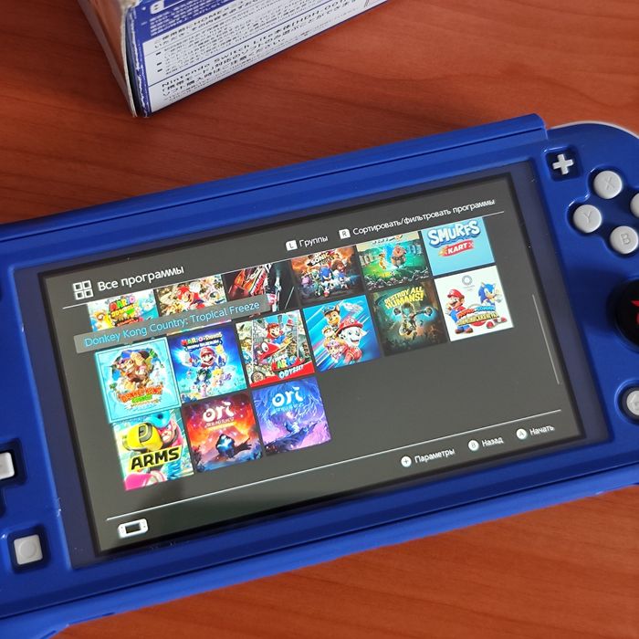 Nintendo switch lite прошитая, цвет синий