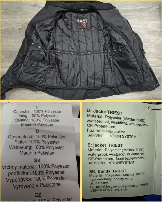 Geacă moto touring cu protecții, SQ Triest, XS