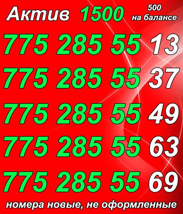 GSM номера. Сим карты Актив