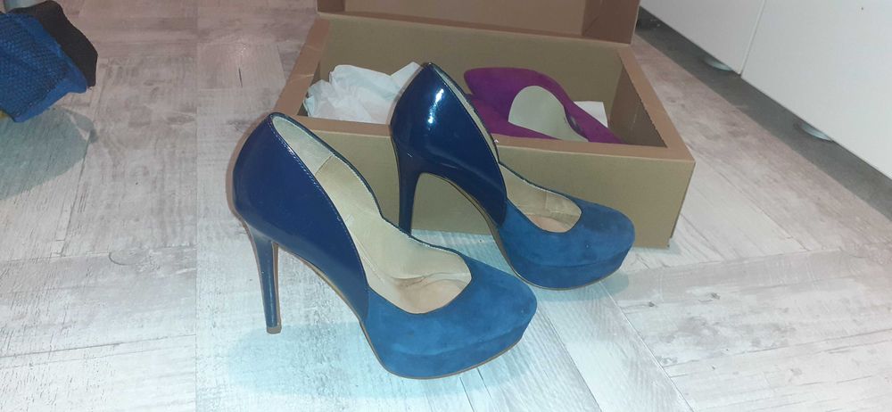 Pantofi Zara mas 37, albastri